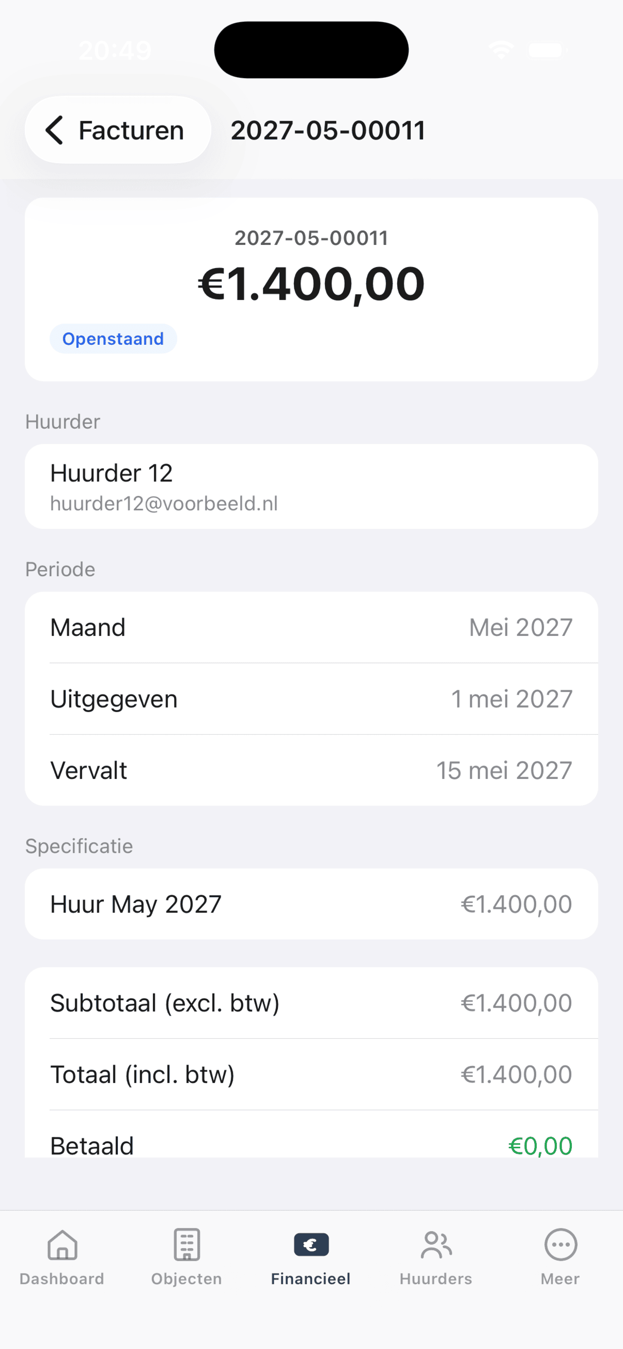 Fundament facturen